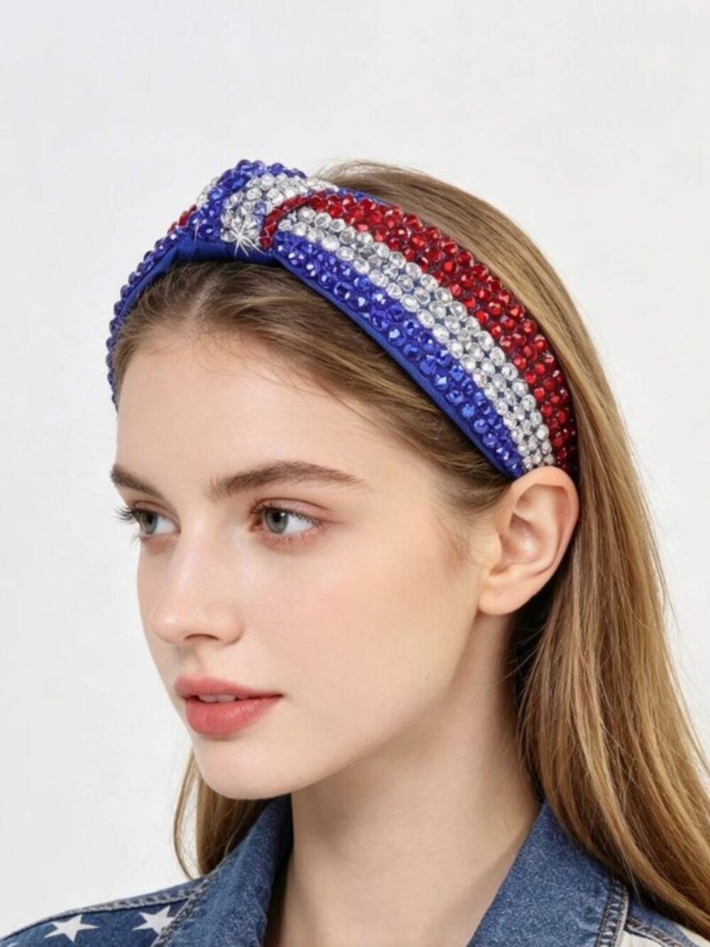 Women's American Flag Crystal Headband